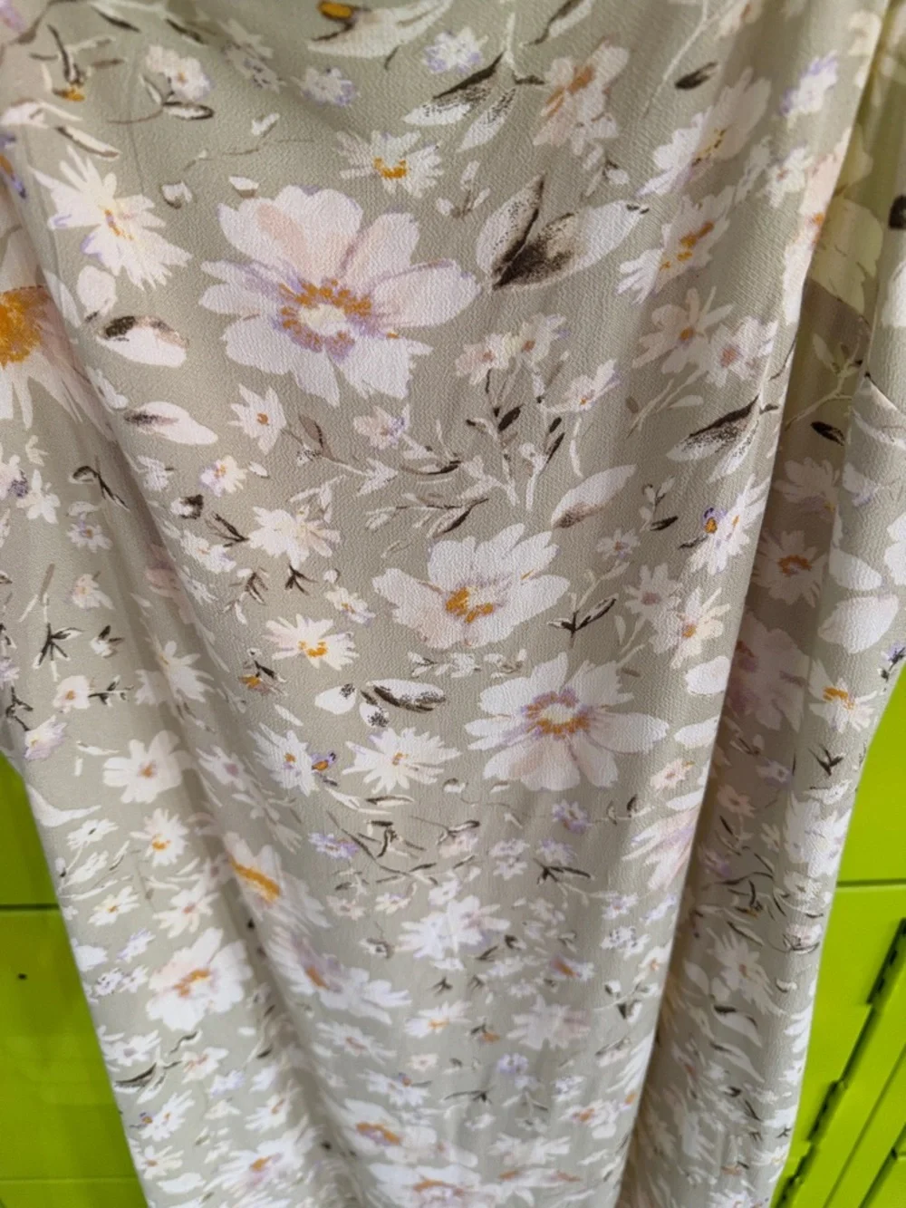 American Eagle Outfitters Olive Floral Slip Maxi Dress - Picture 2 of 5